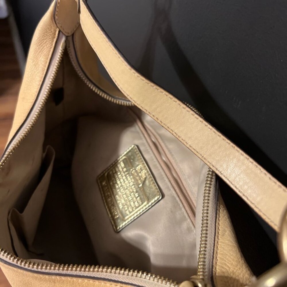 Coach Madison Tan Leather Hobo Bag - Picture 8 of 16